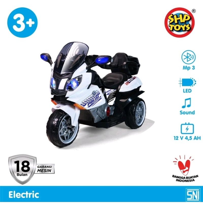 Mainan Motor Aki Anak Remote Control Samurai Polisi SHP VOLTA 5021
