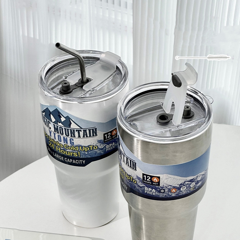 tersedia 900ml stainless steel cangkir tumbler kopi cup stainless steel portabel botol minum