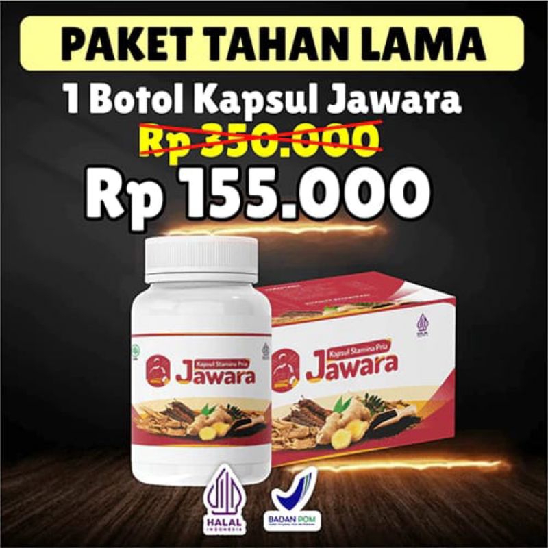 Jawara Kapsul Herbal Stamina Pria Original Jawara Pembesar Dan Penambah Stamina Pria Perkasa isi 30 