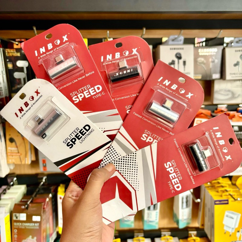 INBOX Splitter Adapter Converter Jack 3.5mm Audio and Type C to Type C 2 in1 Phone Output Adaptor OT