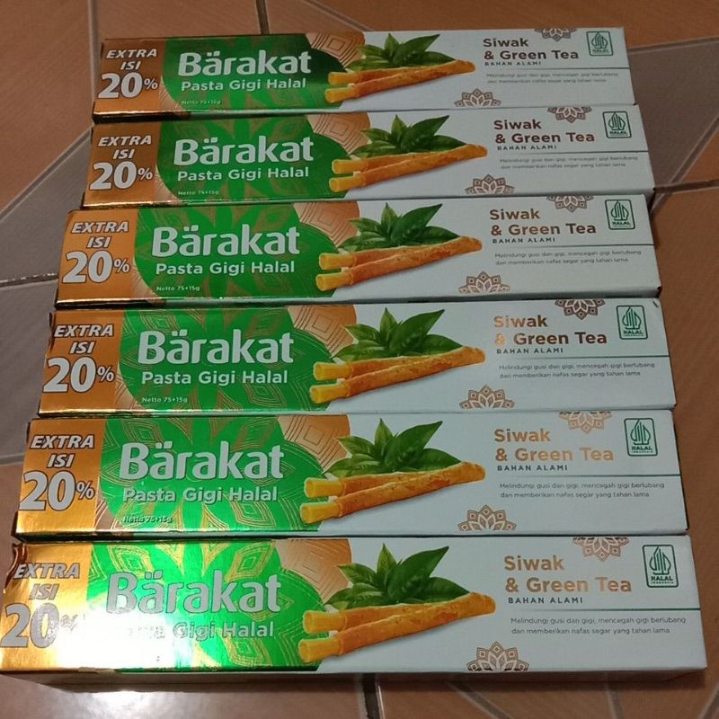 BARAKAT/PASTA GIGI BARAKAT HALAL/ODOL SIWAK BARAKAT/ISI 75+15GR