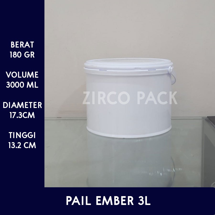 Ember Pail Plastik 4KG / 3L Baru Food Grade , Bisa Untuk Makanan