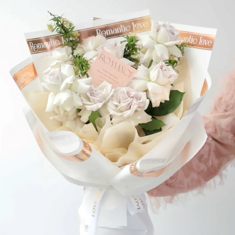 

WP000008 [PER 5 PCS] Bronzed Rosegold white waterproof wrapper Romantic Love