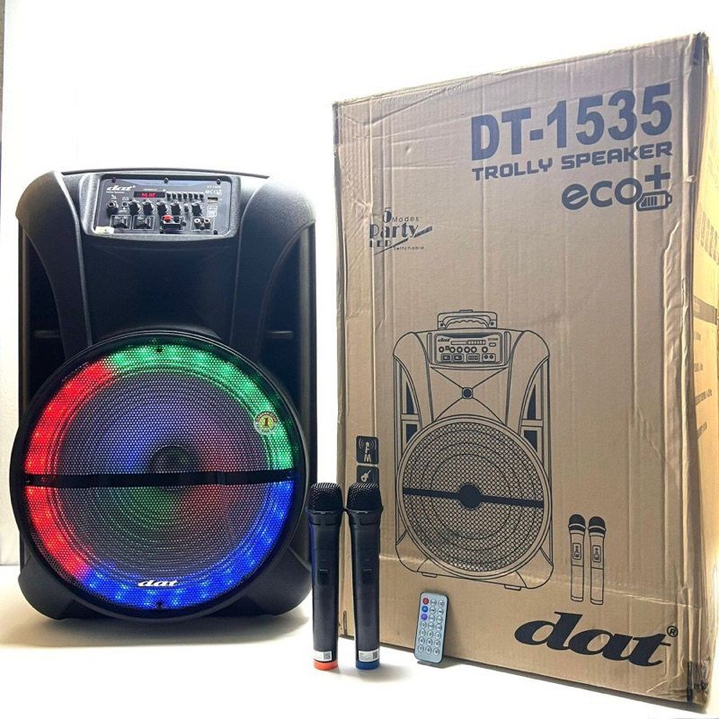 DAT Speaker Portable 15 inch DAT Wireless portable Dat DT 1535 / Dat DT1535 Eco+ DAT Party LED Origi