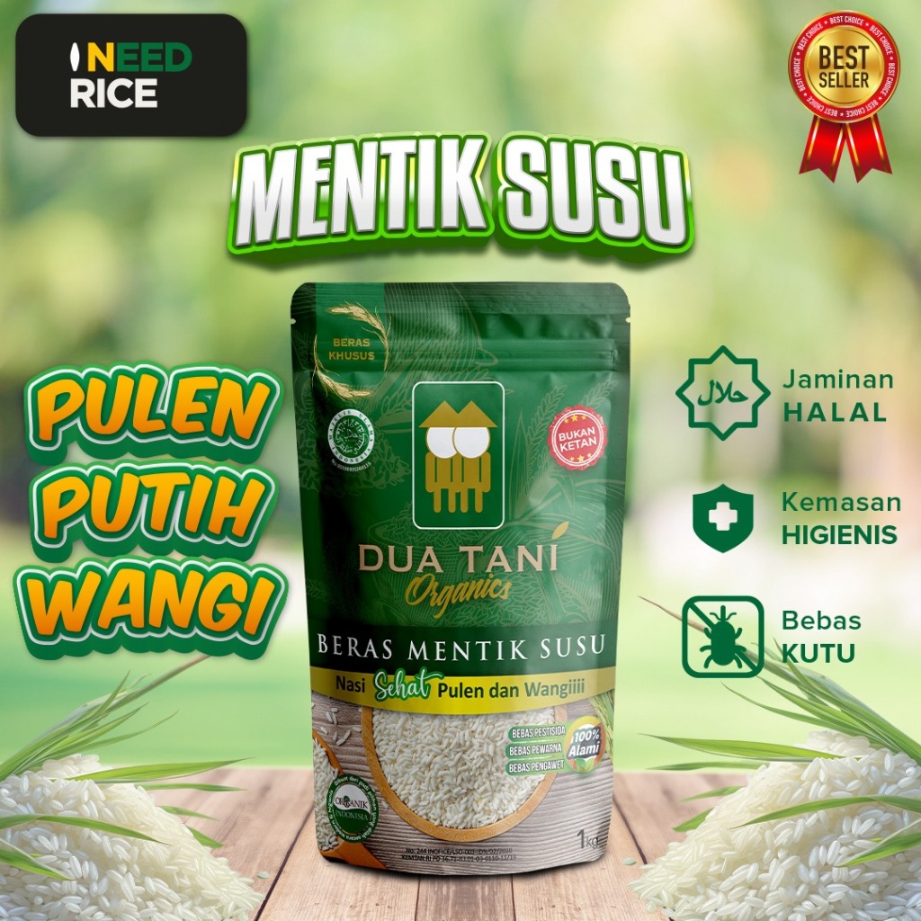 

Beras Organik Mentik Susu Wangi Dua Tani 1kg