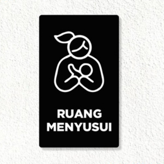 

Sign Ruang Menyusui Akrilik Motif Kayu
