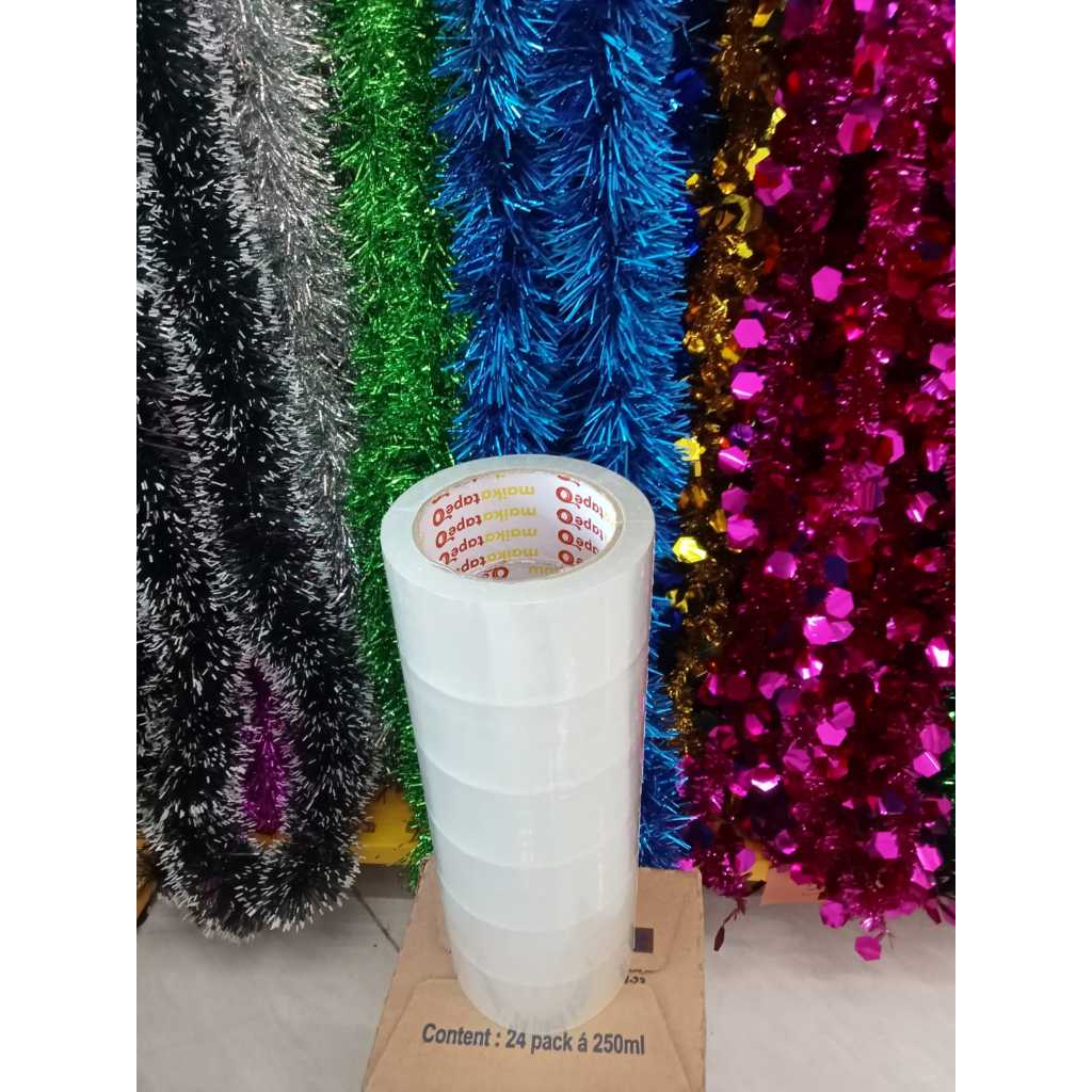 

IJNC Lakban Bening 4.5cm × 80y/Solasi MAIKA TAPE Coklat 2 Inch/80yard