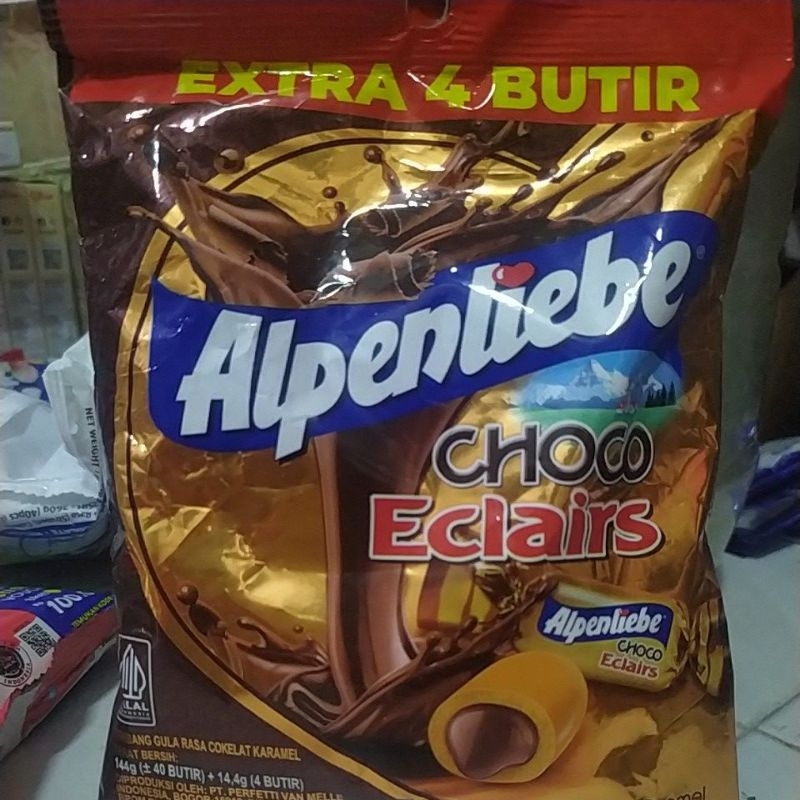 

permen alpenliebe choco eclairs chocolate caramel alpen libe ekler ecler