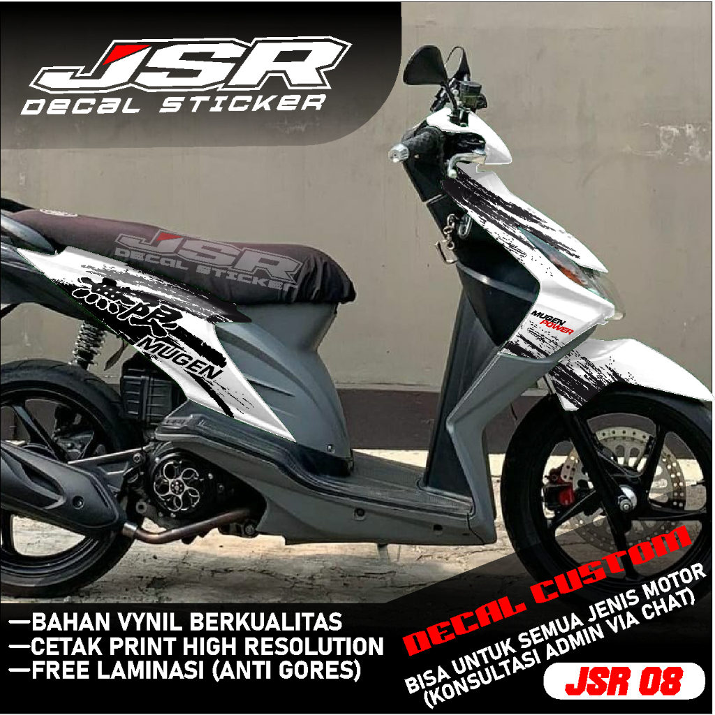 DECAL BEAT KARBU  FULL BODY ,DEKAL STIKER BEAT KARBU FULL BLOK  , VARIASI STIKER FULL BODY BEAT KARB