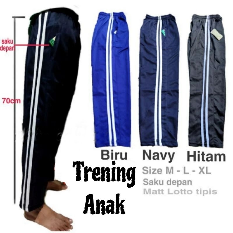Celana training anak 7 tahun - 12 tahun.tr.nla