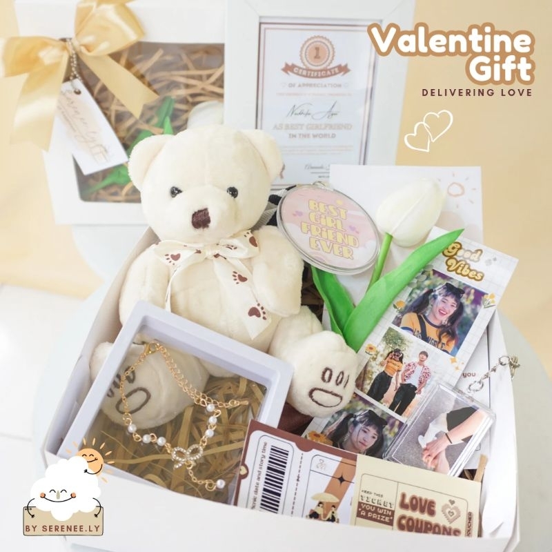 

pink aesthetic graduation gift/ flower boneka hampers/ kado ultah bestie/ hampers sempro cewek