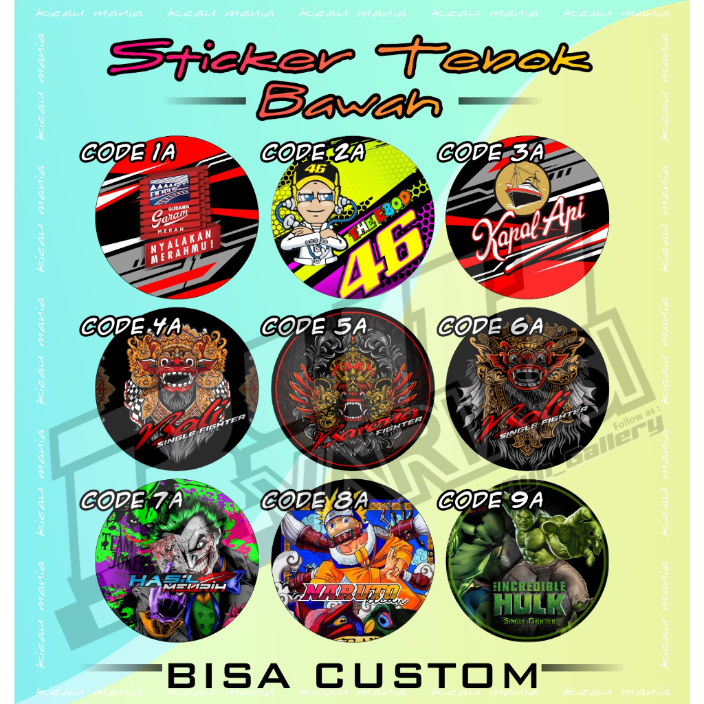 Stiker Decal sangkar tebok bawah Sangkar LoveBird Sogon Konin Pleci Muray sangkar oriq butterfly pvc