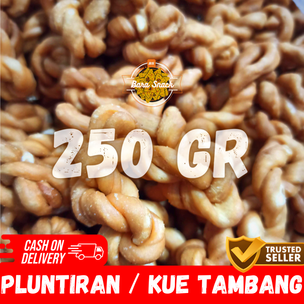 

[ 250gr ] Pluntir / Pluntiran / Plintiran / Kue Tambang Cap Jembatan Emas / Snack Kiloan Murah