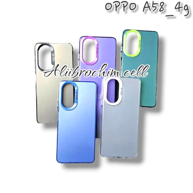 SOFTCASE IMD SO COOL OPPO A58_4G SILIKON HARDCASE HYBRID PLATE HOLOGRAM
