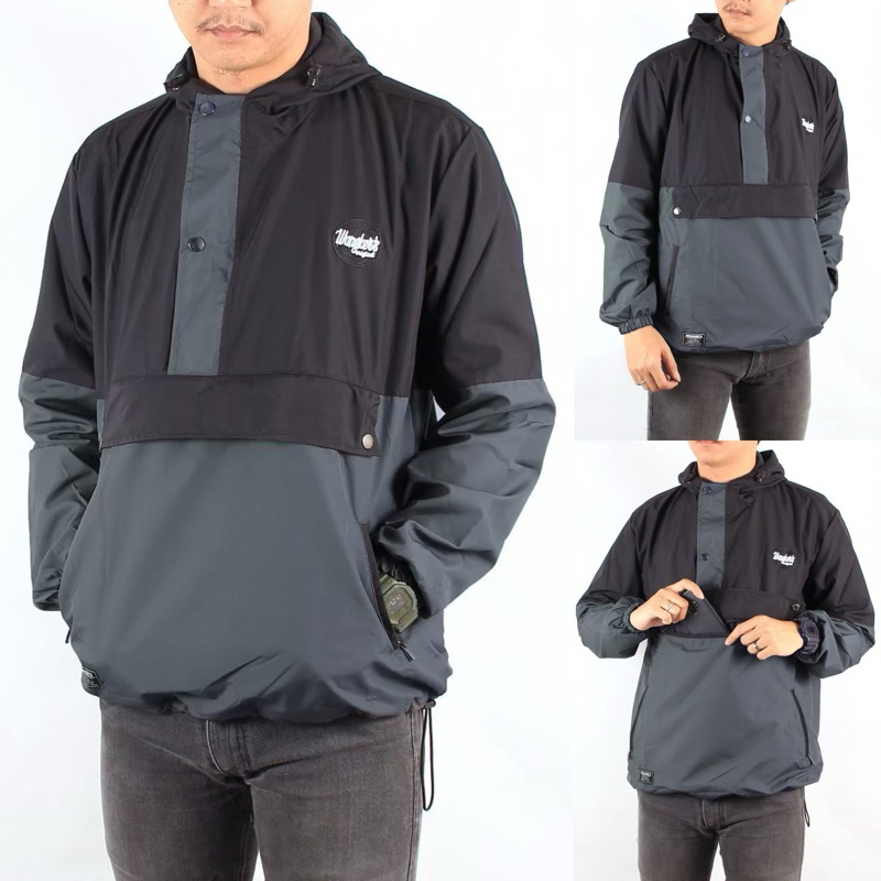 JAKET 2D CAGOULE BLACK GREY
