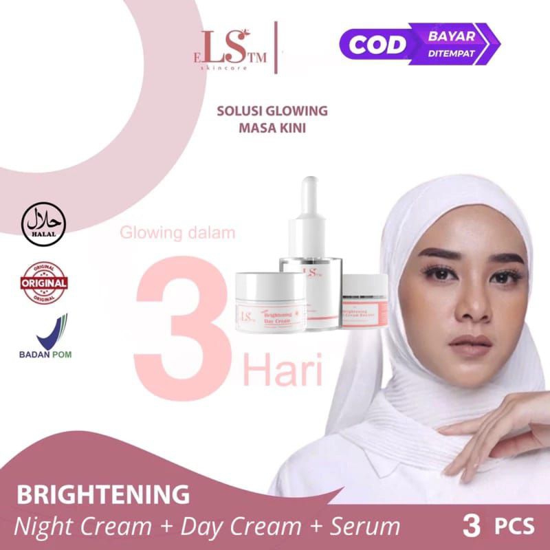 PAKET 3 LS SKINCARE PAKET CREAM WAJAH NEW BRIGTHENING BOOSTER GLOWING