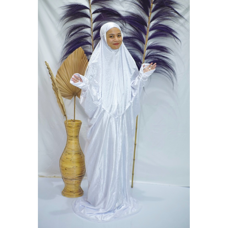 Mukena Terusan Embos Jumbo | Mukena Murah oleh oleh haji & umroh