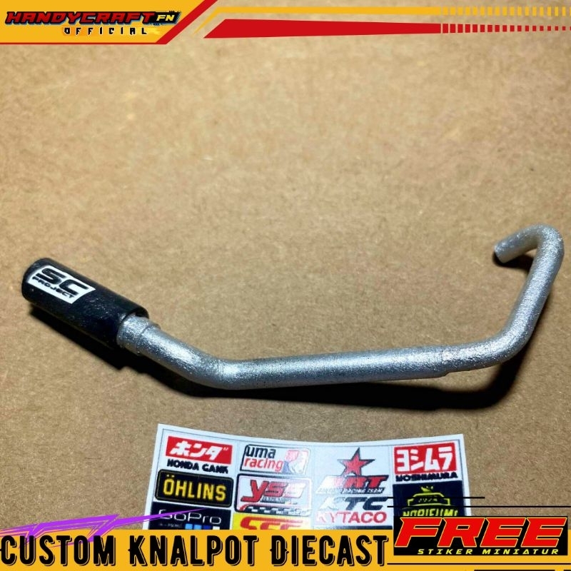 Miniatur Knalpot Custom Knalpot Miniatur DIECAST SLEEP ENGINE HEREX DLL Skala 1:12