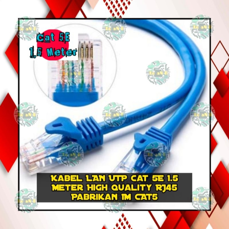 Kabel LAN UTP Cat 5E 1.5 Meter RJ45