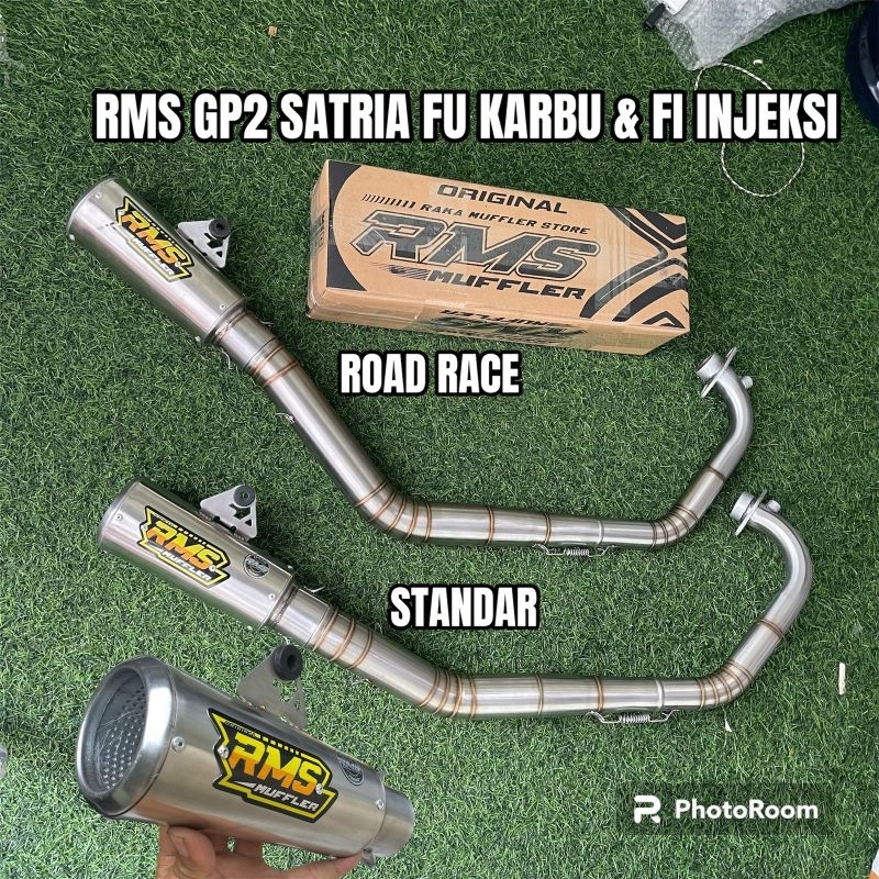 knalpot satria fu satria 150r karbu satria fu fi injeksi rms gp2  road road race dan standar