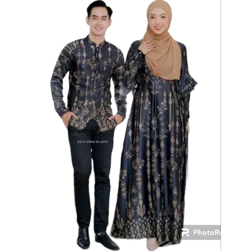 Fashion Kapelan Ayah Ibu Anak Batik Sarimbit Cowok Cewek Terbaru Gamis Kemeja Kondangan Pernikahan 1