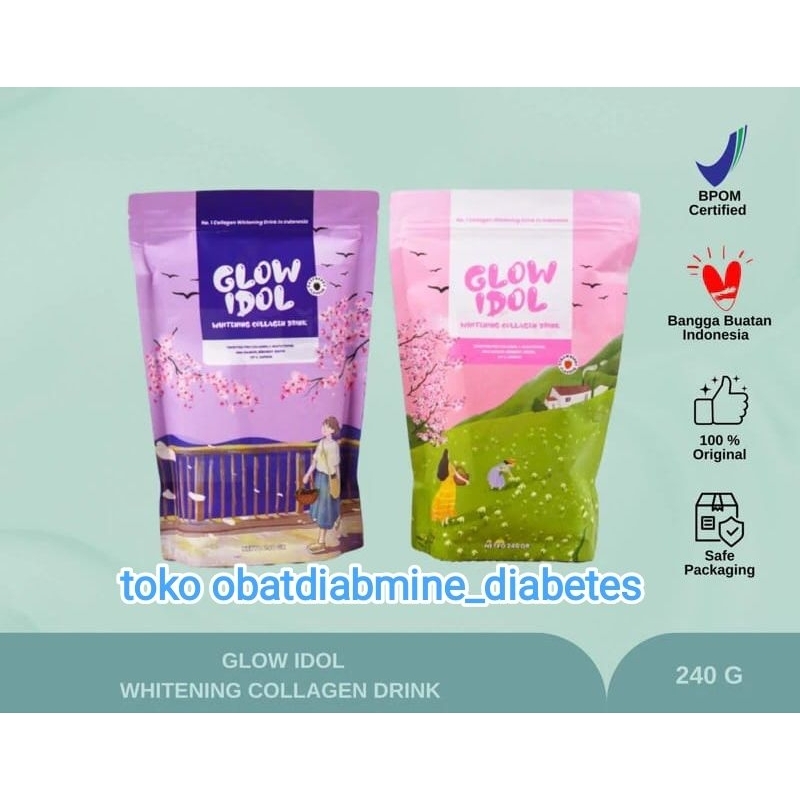 Glow Idol Collagen Drink - Whitening Collagen Drink Original Terbaik