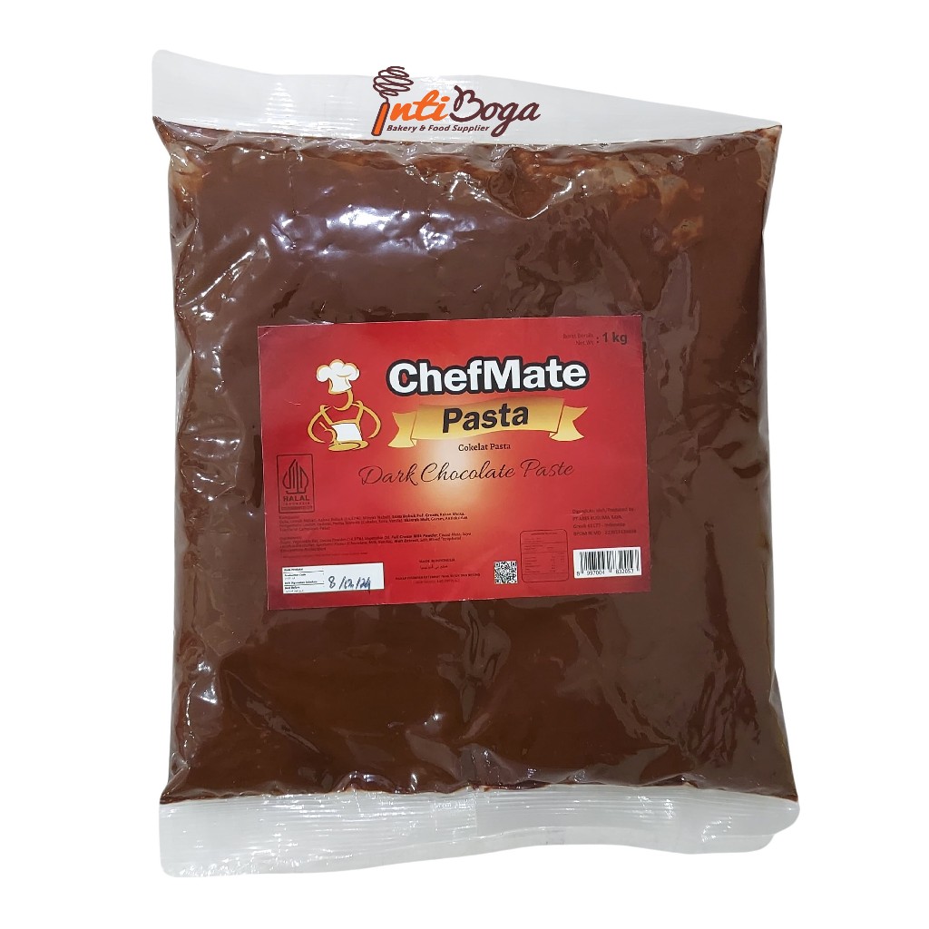 

ChefMate Dark Chocolate Paste 1 Kg - Filling – Topping – Pasta Isian Coklat