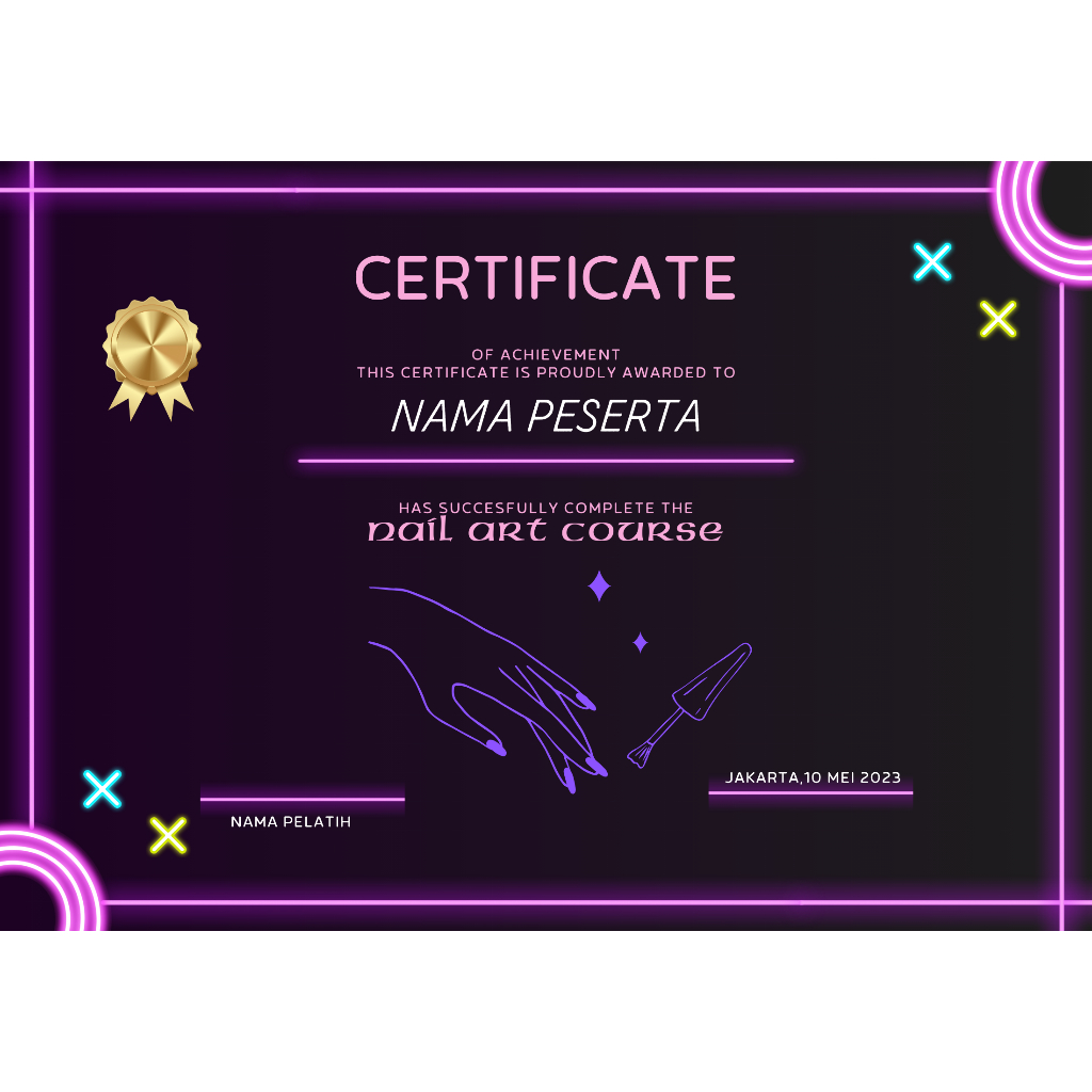 CERTIFICATE,SERTIFIKATE EYELASH EXTENSION,SULAM ALI,NAIL ART,BB GLOW,FACIAL