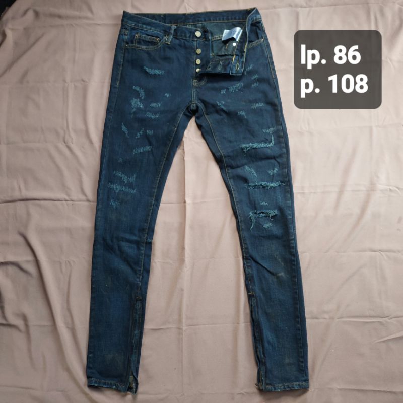 mnml  ripped jeans denim pants