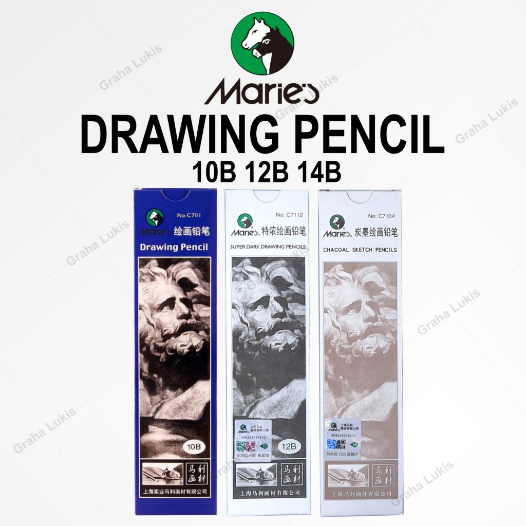 

Maries Drawing Pencil / Pensil Lukis 10B 12B 14B