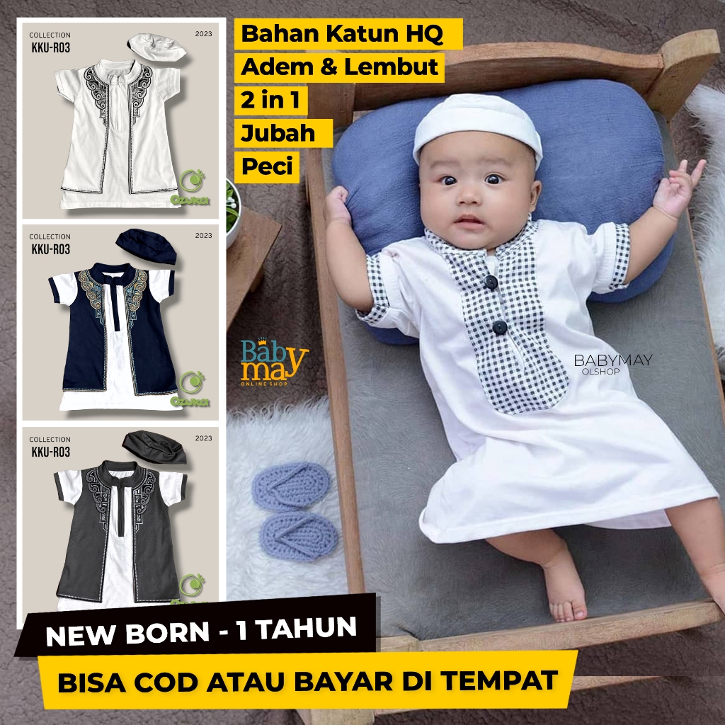 OZUKA Baju Koko Bayi Laki-laki 0 6 Bulan 6 12 Bulan Newborn