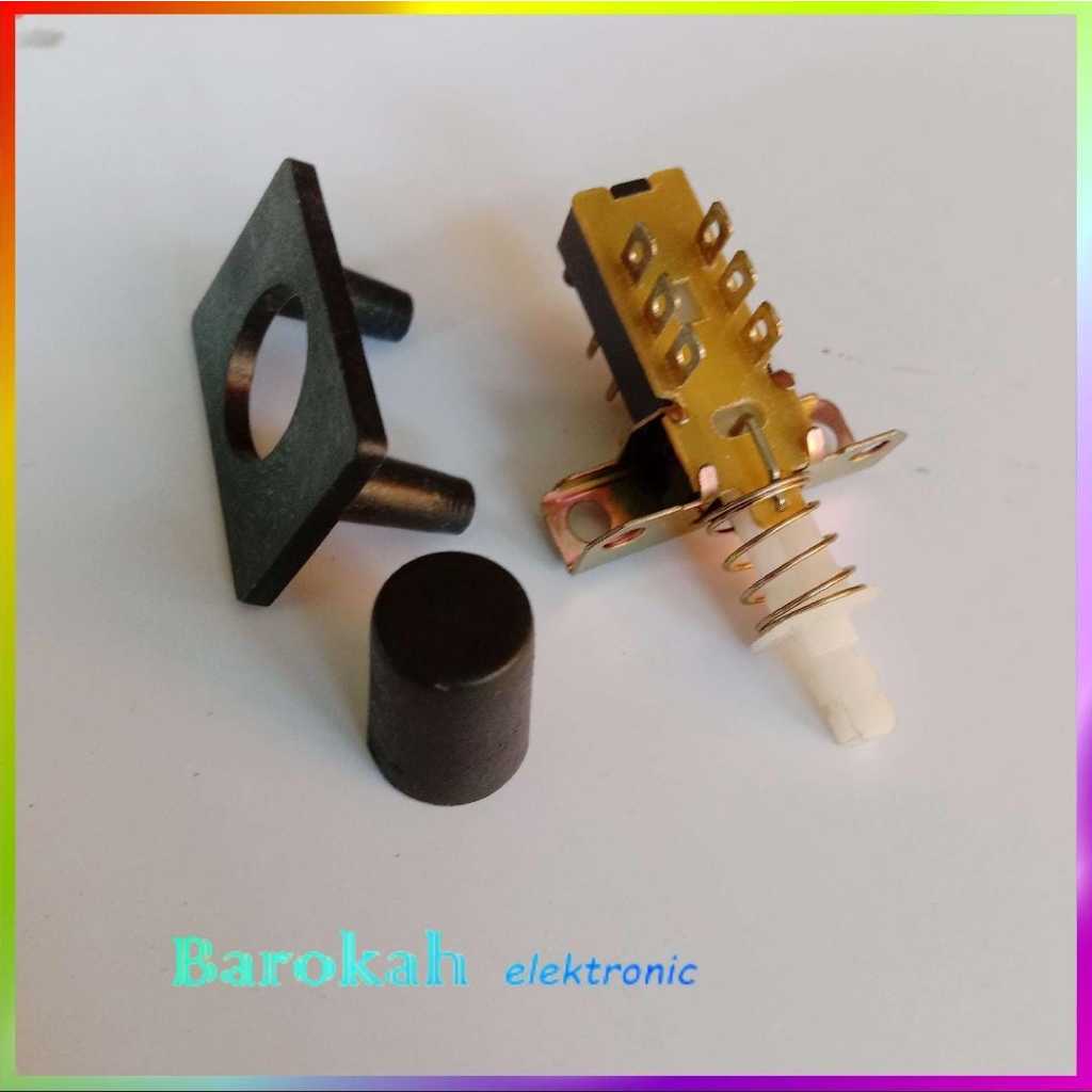 Switch DPDT 6 pin Stereo Plus Knop dan Pangkon