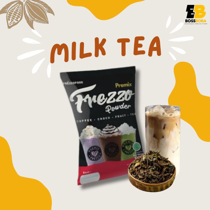 

Bubuk Minuman Rasa Milk Tea Premix Frezzo Powder Drink 1kg/Minuman Kekinian Murah/Bossboba