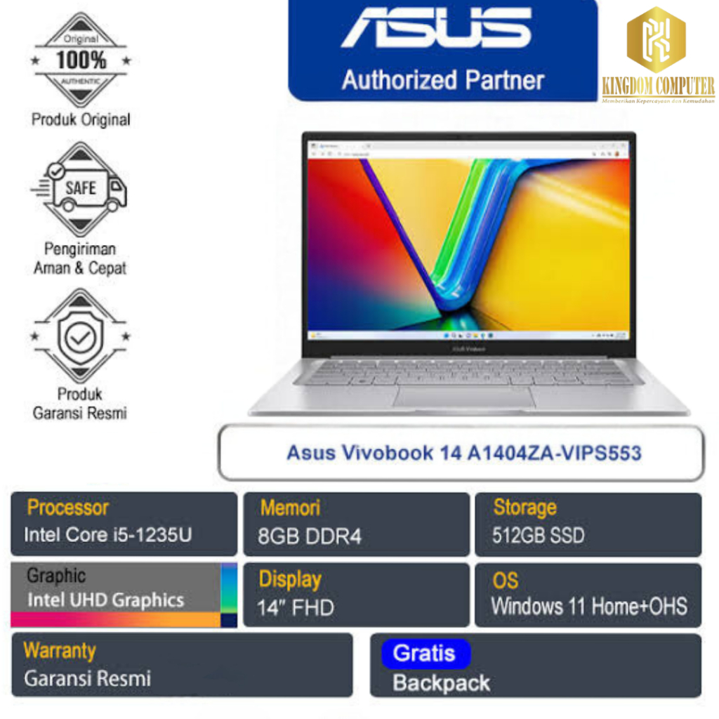 Asus Vivobook 14 A1404ZA VIPS553 Silver