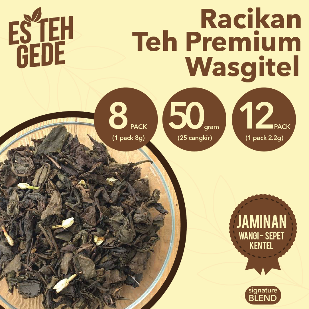 

TEH SEPET WANGI KENTEL TUBRUK RACIKAN SOLO KHAS WEDANGAN JAWA TEH GEDE