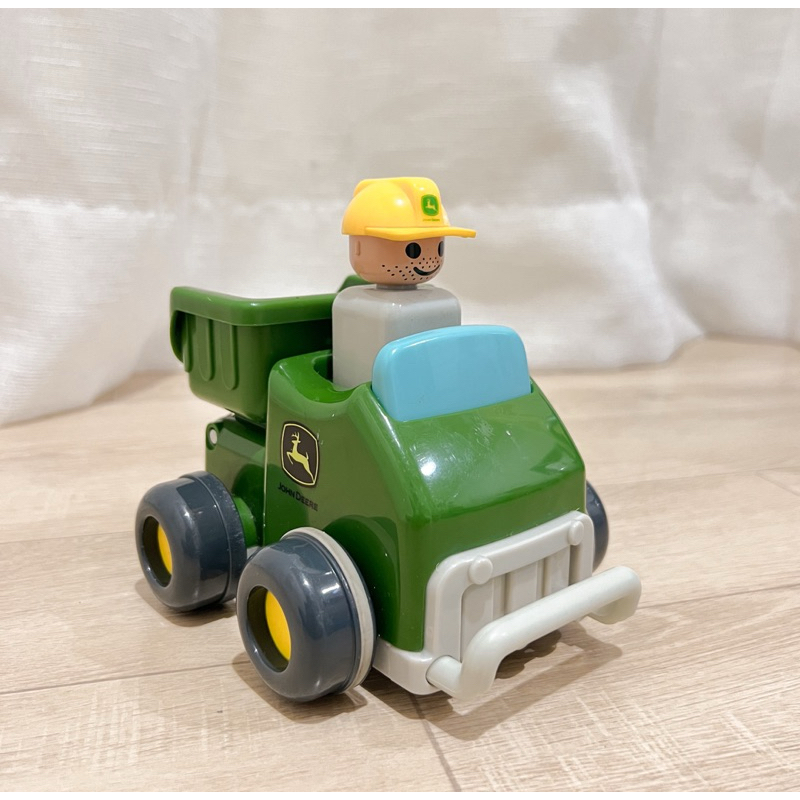 John Deere Tomy Ertl green Farm Plastic Dump Truck Collectable Push Toy Toddler preloved
