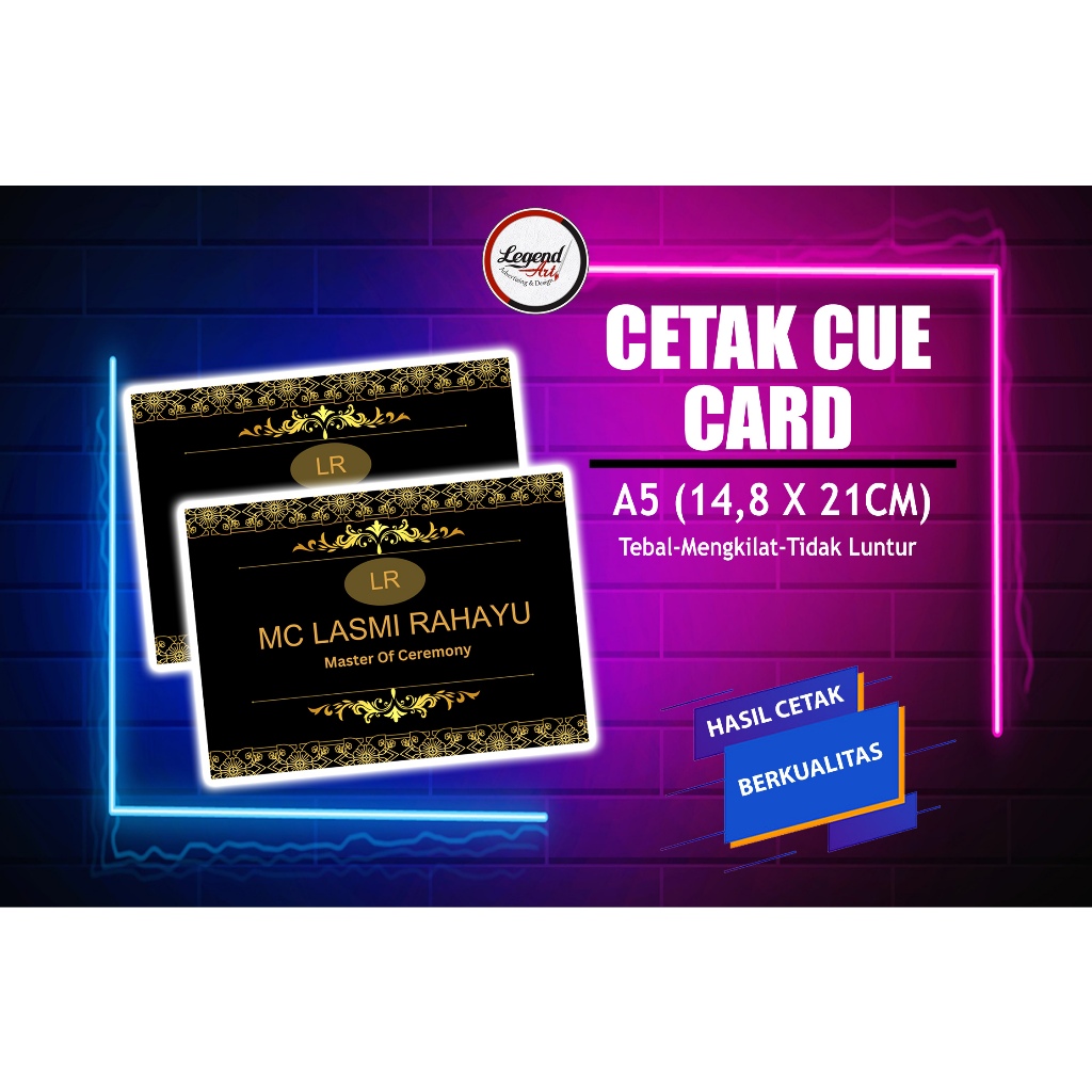 

[Digital Printing] Cetak Cue Card MC - Ukuran A5