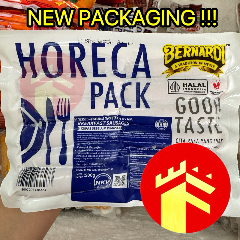 

BERNARDI HORECA PACK SOSIS SAPI BEEF BREAKFAST SAUSAGES 500 GR CL PACK SOSIS HOREKA BERNARDI