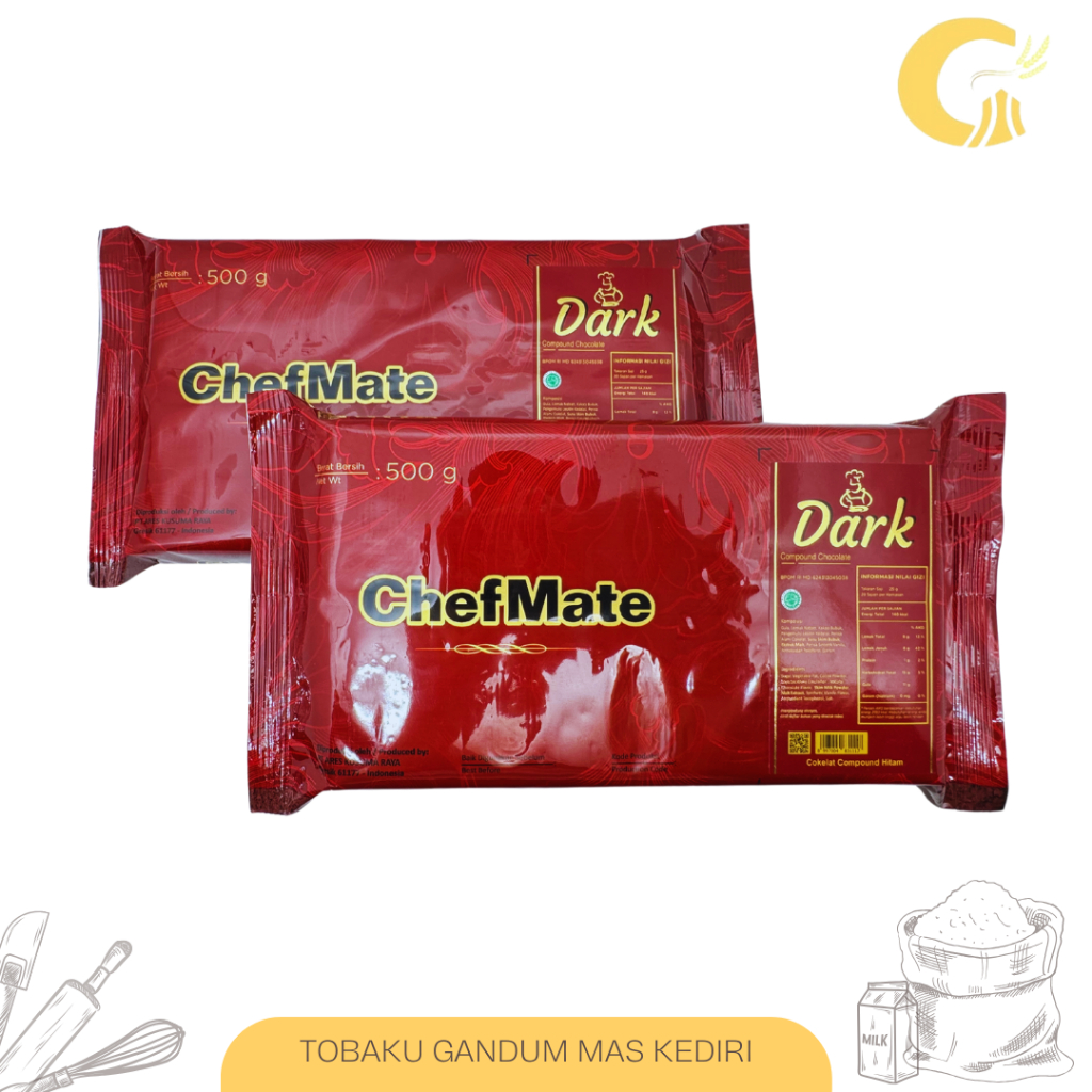 

CHEFMATE Dark Chocolate Compound 1 kg - Cokelat Batang