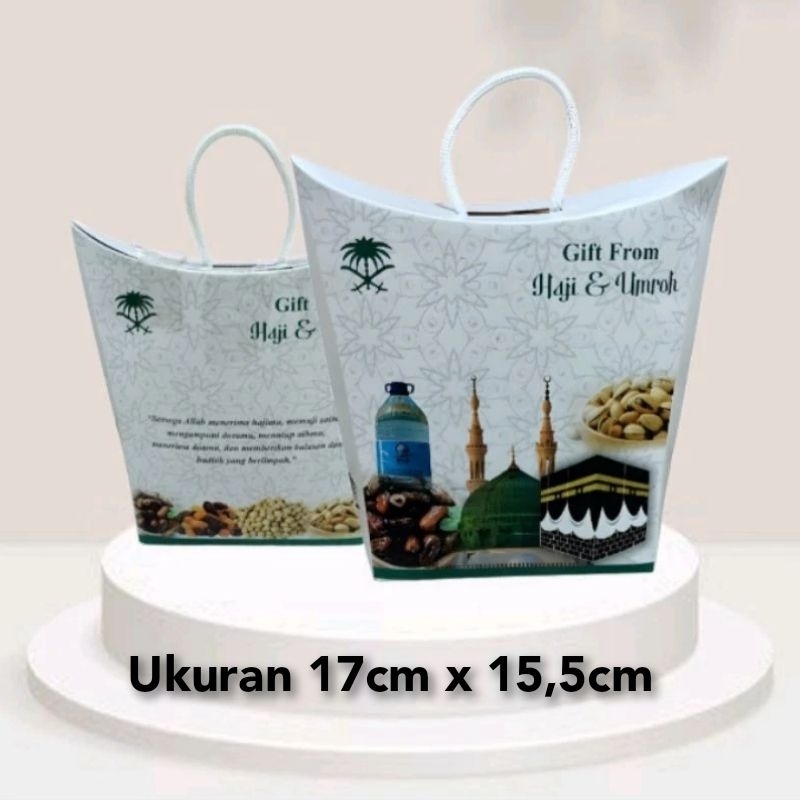 

paper bag mini oleh oleh haji dan umroh isi 50 lembar