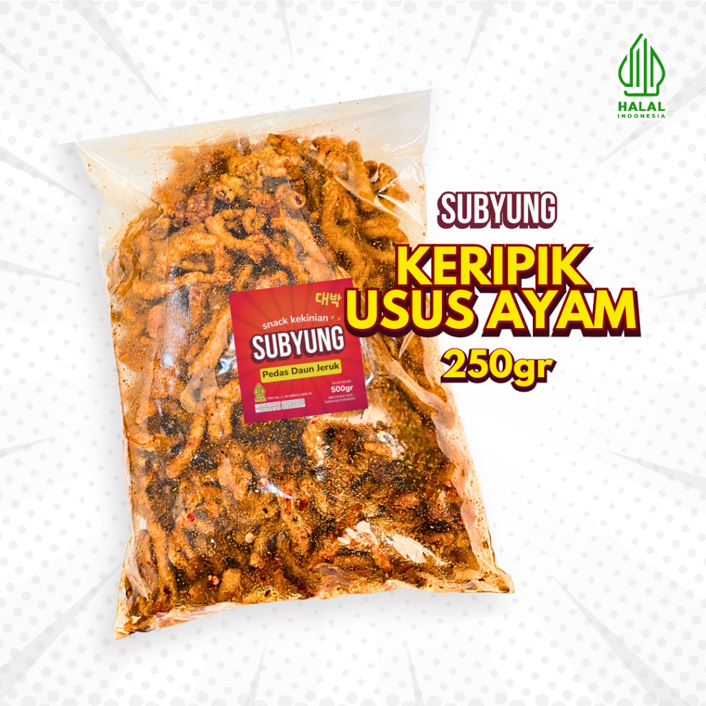 

250GR Subyung Keripik Usus Ayam