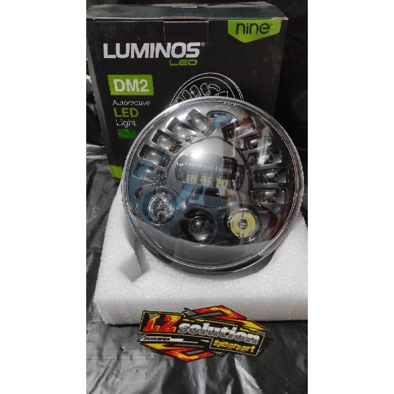 LAMPU LED DEPAN MOTOR NINJA DLL 9NINE LUMINOS DAYMAKER CUSTOM HARLEY 7 INCH