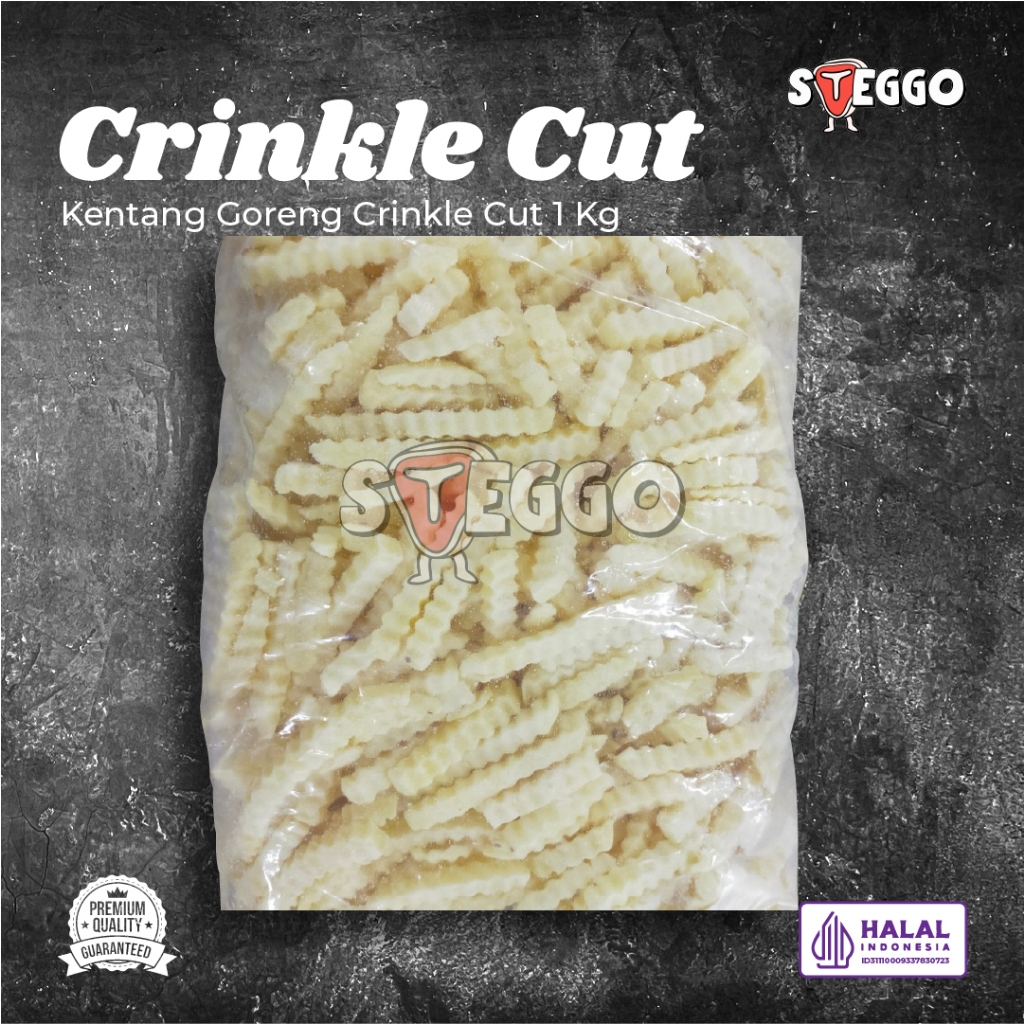 

Kentang Goreng CRINKLE CUT 1 Kg | French Fries for Steak by Steggo