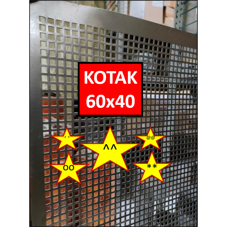 Ram Speaker - 60x40 - Lubang Kotak - Grill Speaker - Plat Lubang - Plat Speaker