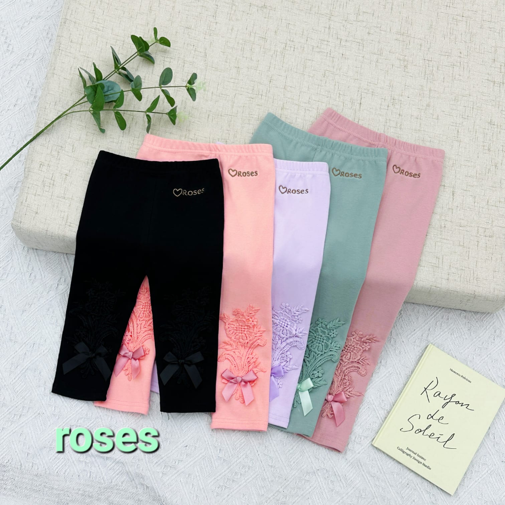 Legging anak import legging anak perempuan legging anak 7-13 tahun legging anak roses