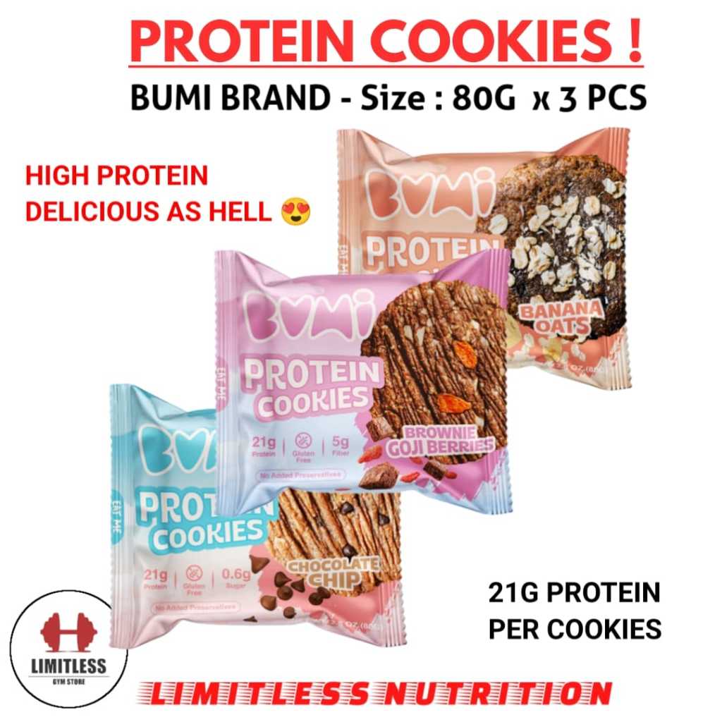 

HIGH PROTEIN BUMI COOKIES x 3 PCS - HEALTHY DIET SNACK BAR OAT