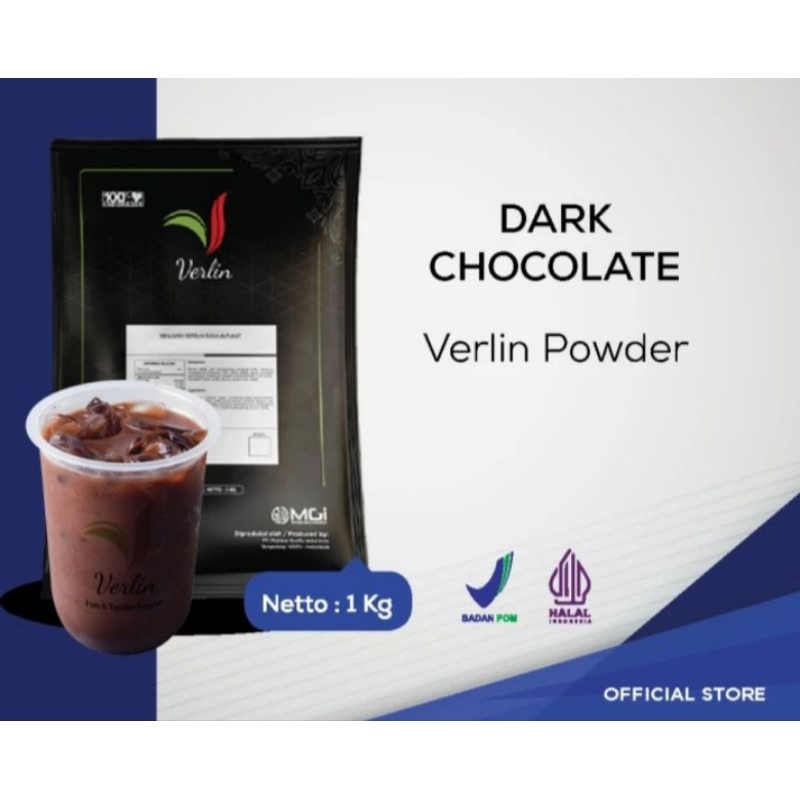 

VERLIN POWDER DRINK MINUMAN SERBUK RASA DARK CHOCOLATE BUBUK MINUMAN SERBUK 1kg