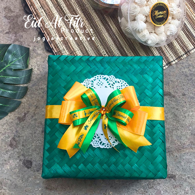 LEBARAN SERIES | BESEK WARNA HIAS PITA LEBARAN besek packaging hampers lebaran besek kue lebaran bes