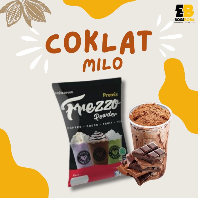 

Bubuk Minuman Rasa Coklat Milo Premix Frezzo Powder Drink 1kg/Minuman Kekinian Murah/Bossboba