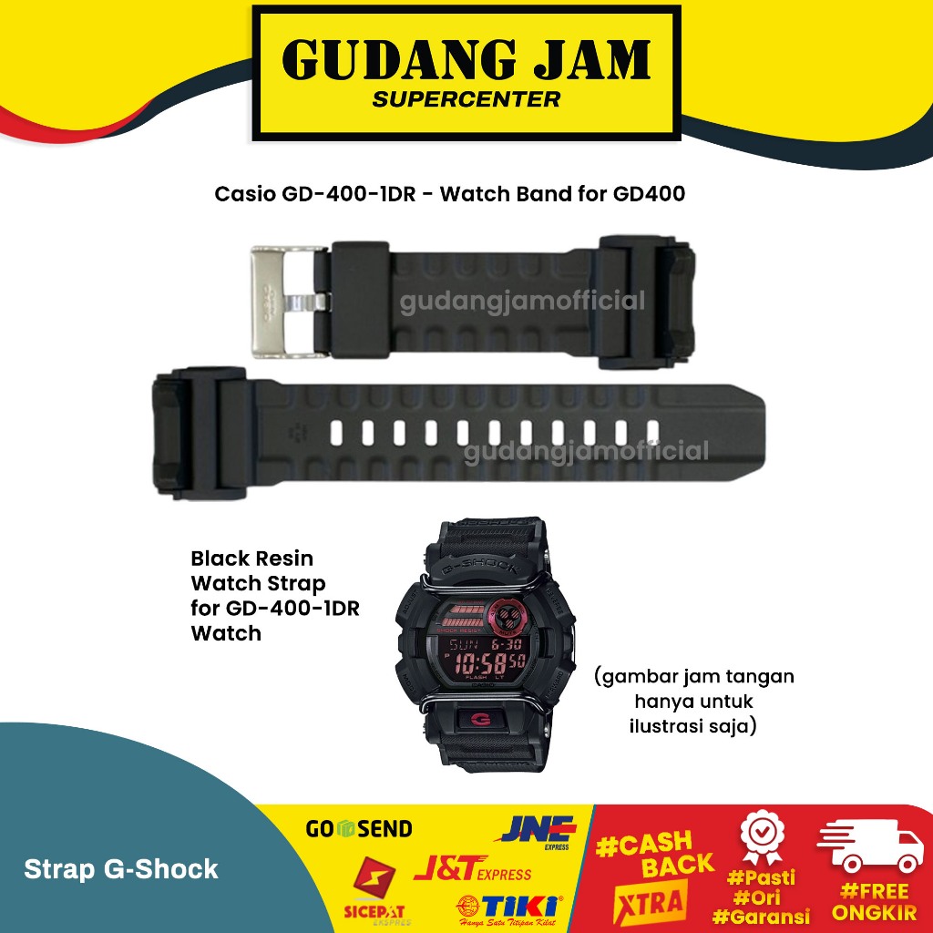 Tali Strap G-Shock GD-400-1 GD-400 GD400 GD 400 Casio Original